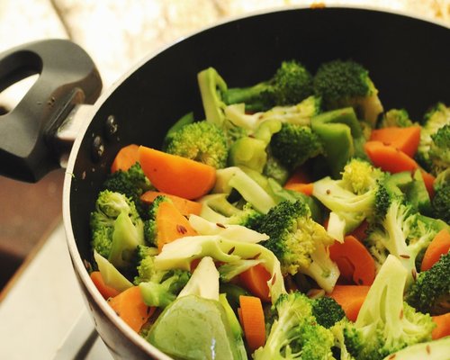 Healthy balanced meal with vegetables and lean protein